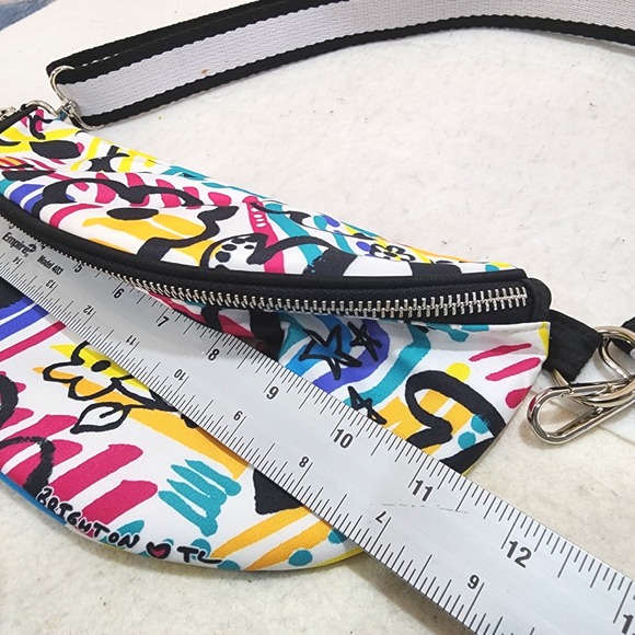 Brighton To Luv Women's Fanny Pack Belt Bag Colorful Floral Print Zipper - Picture 4 of 9